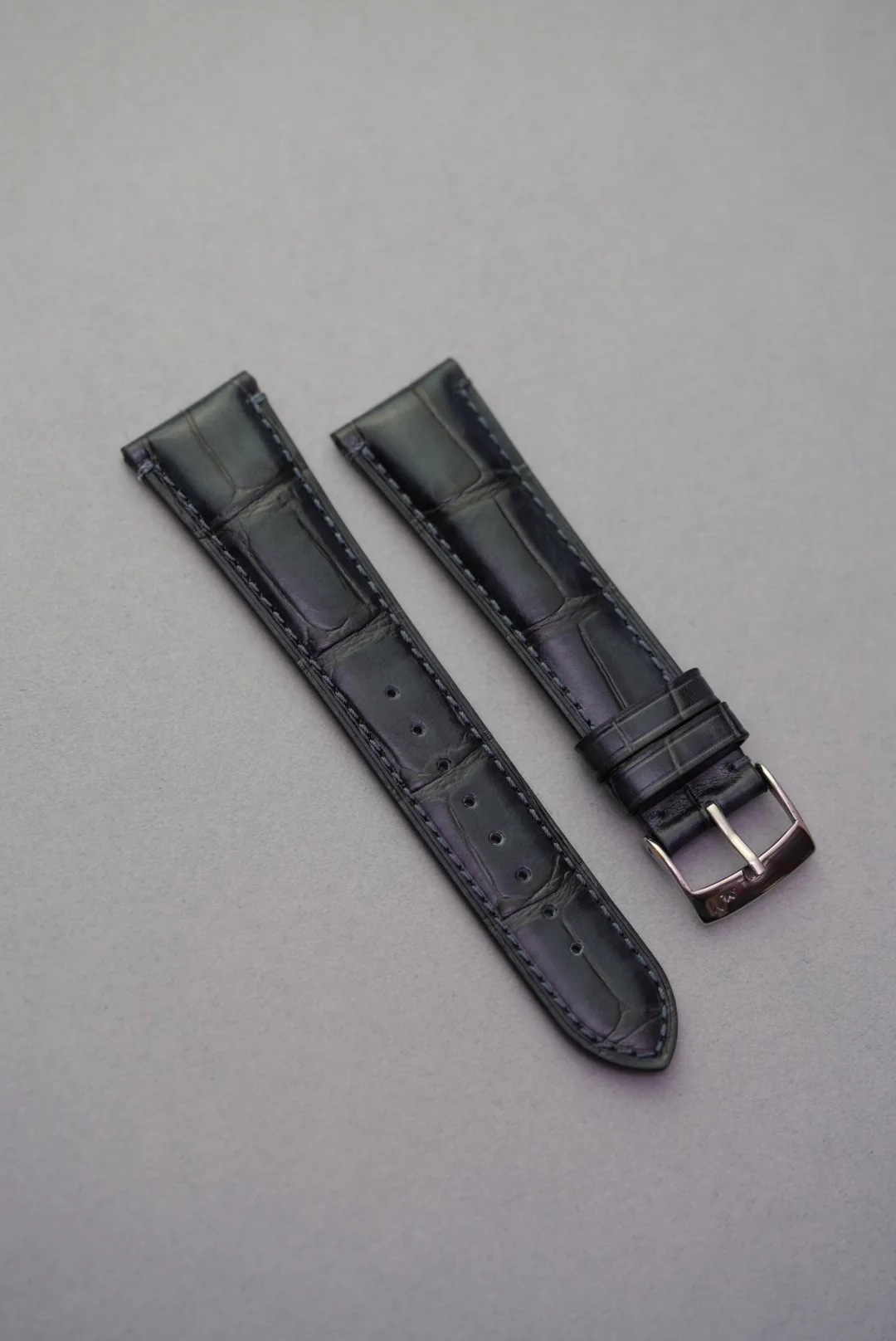 Embossed Alligator Leather Watch Strap – 18mm to 22mm (Handmade In Italy) - Image 3