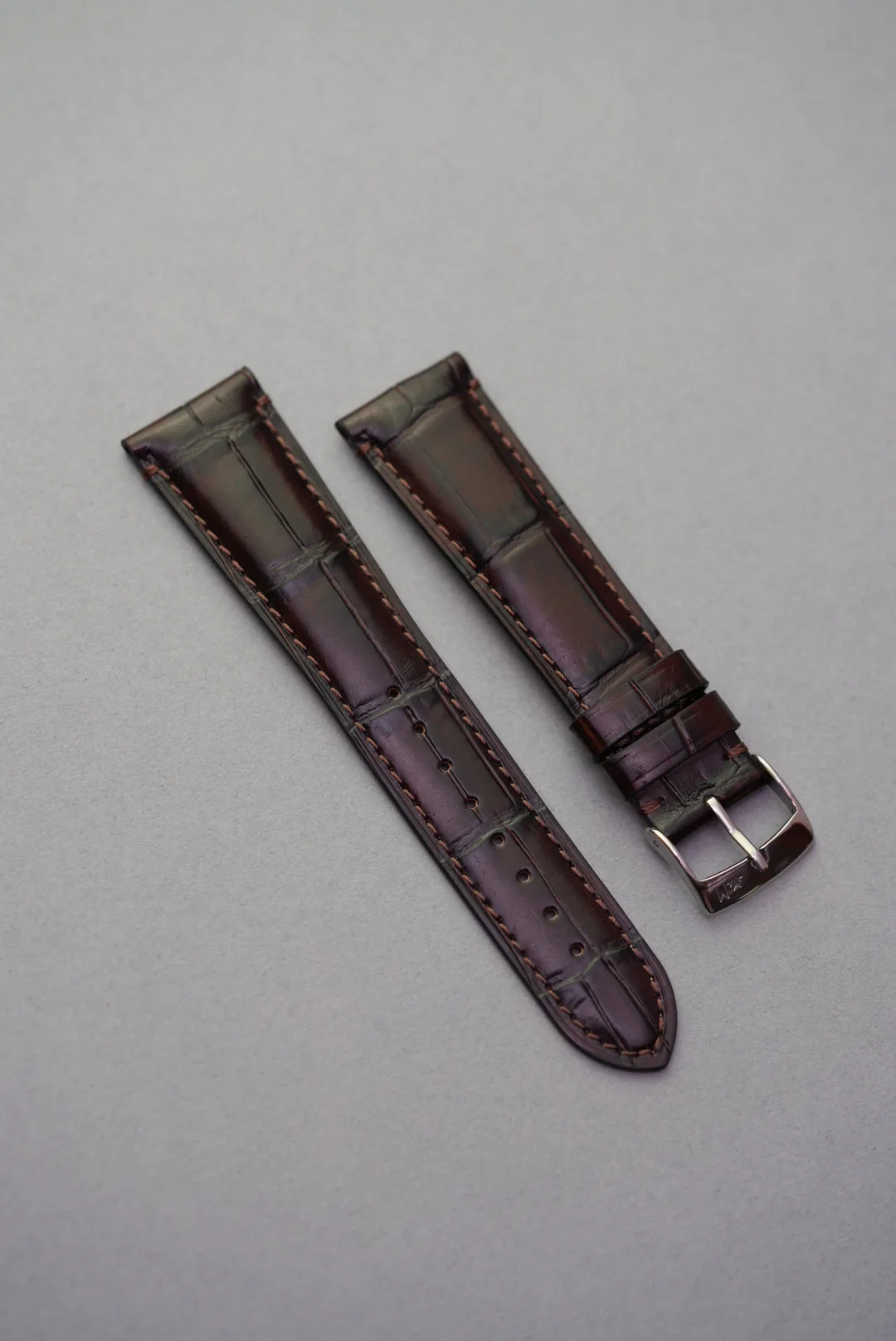 Embossed Alligator Leather Watch Strap – 18mm to 22mm (Handmade In Italy) - Image 4