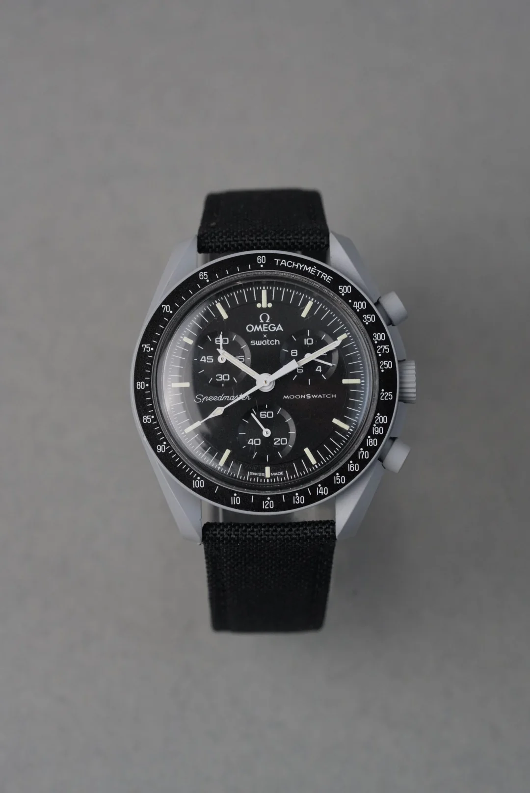 MoonSwatch Moon Canvas Strap — Black