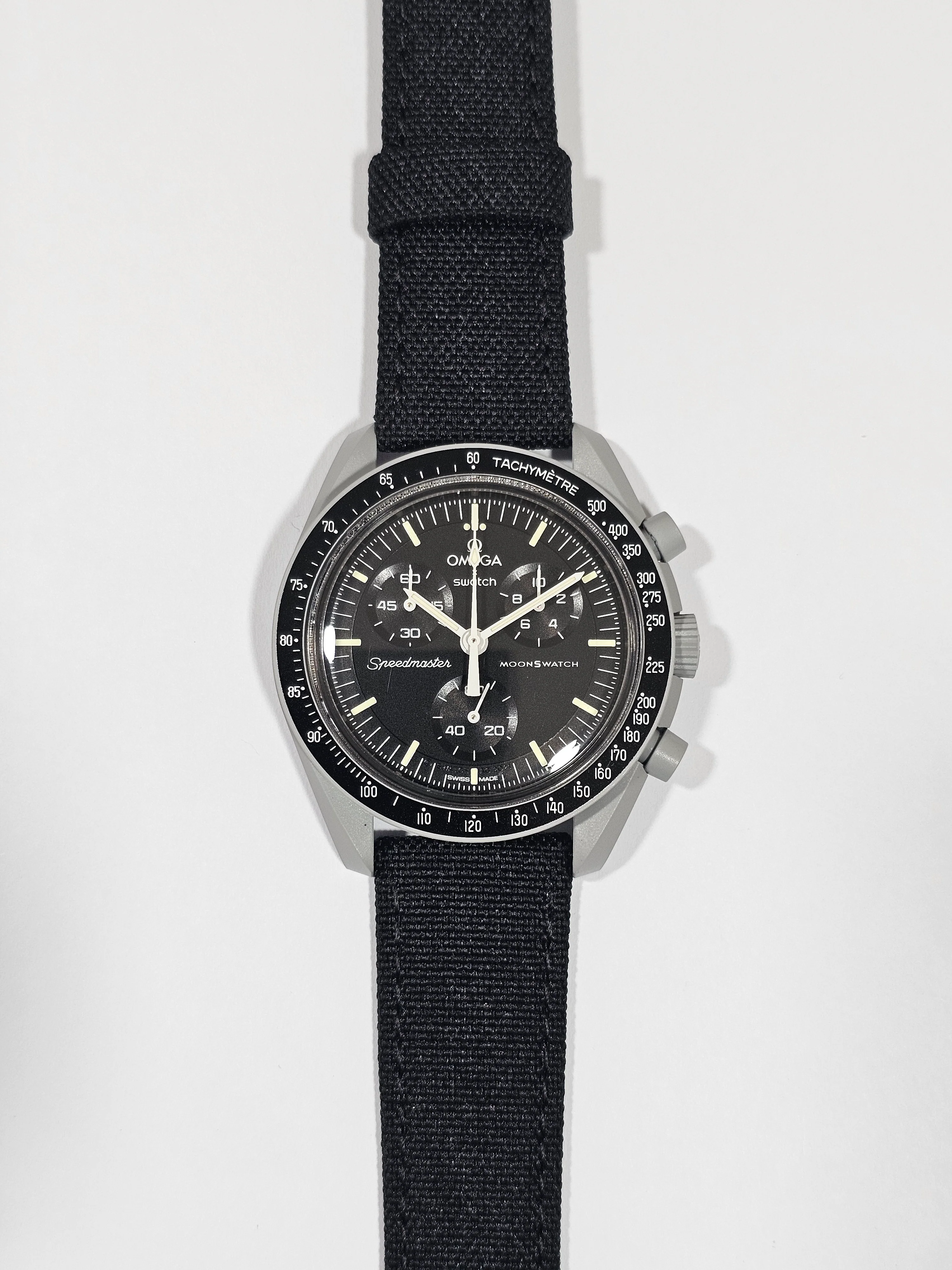 MoonSwatch Moon Canvas Strap — Black - Image 3