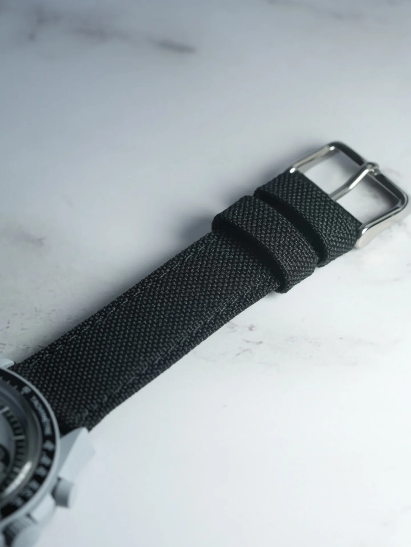 MoonSwatch Moon Canvas Strap — Black - Image 6