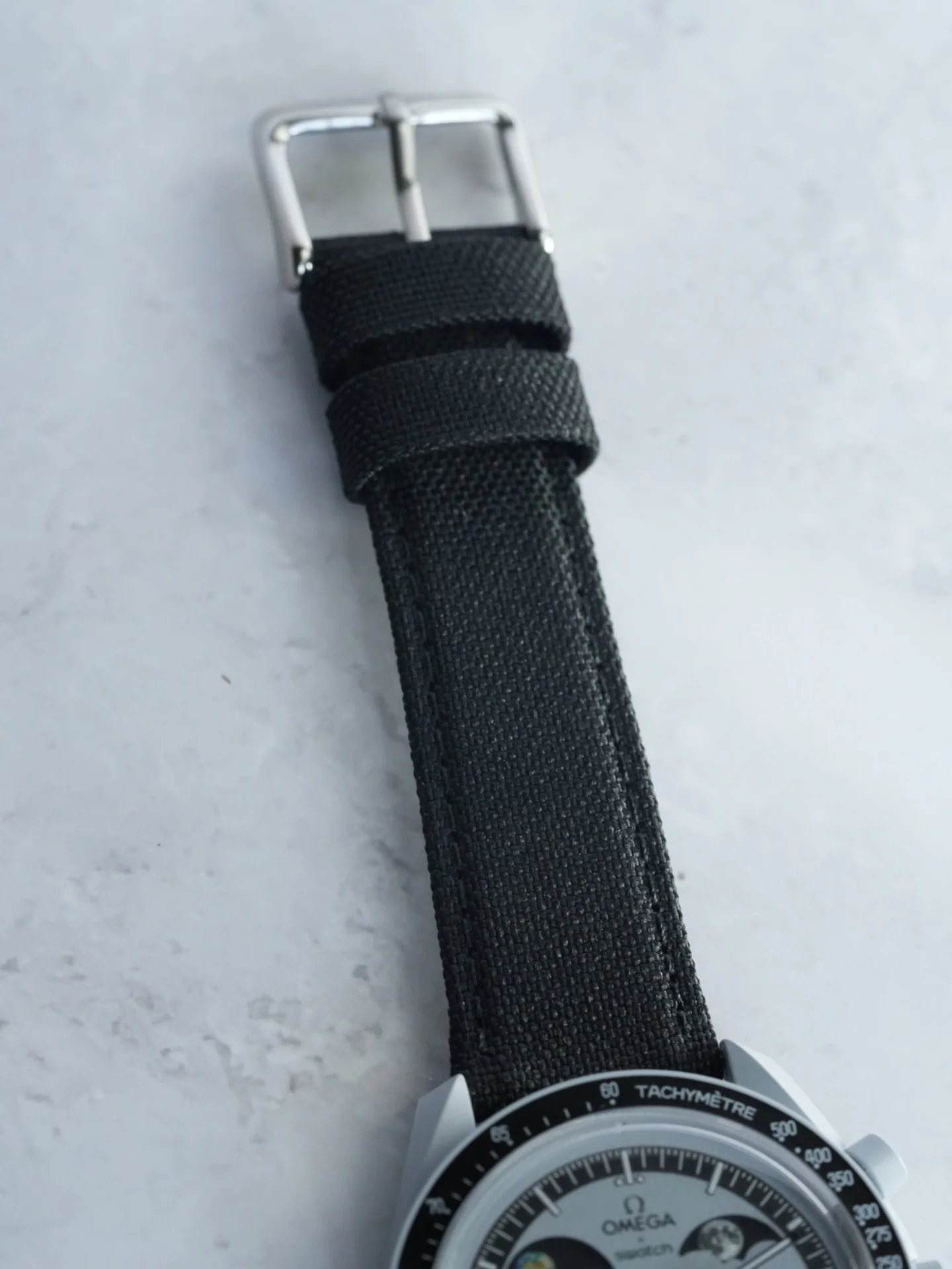 MoonSwatch Moon Canvas Strap — Black - Image 8
