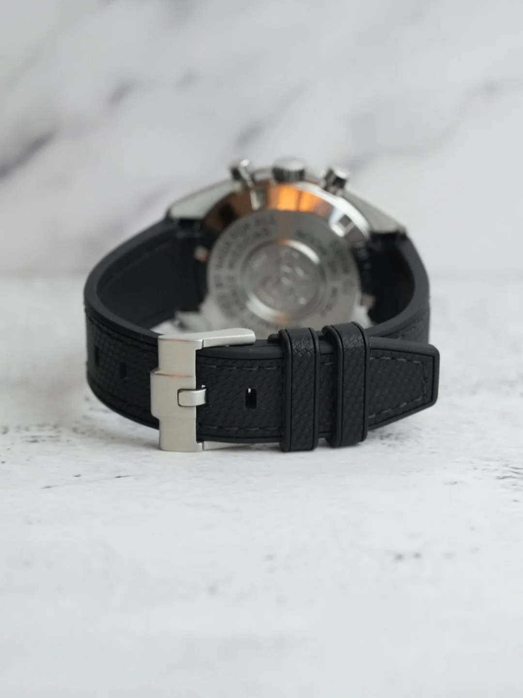 Omega Speedmaster Curved Rubber Strap — Black - Image 5