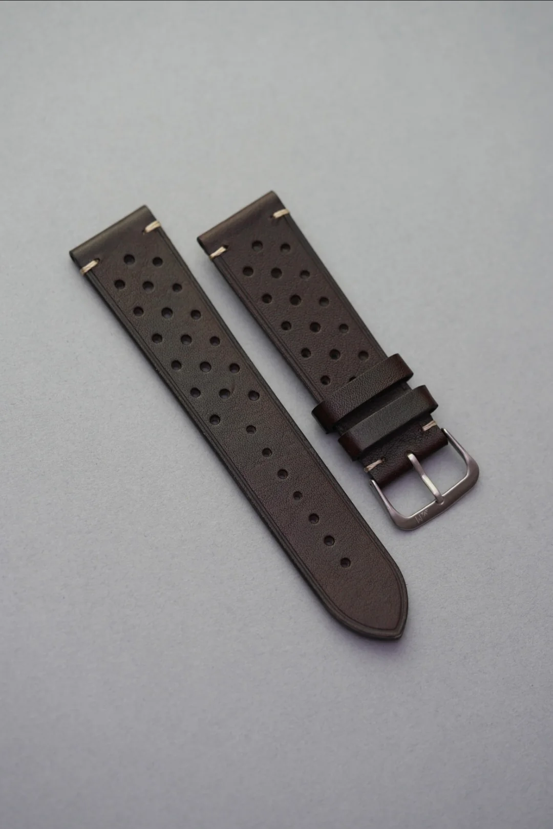 Leather Perforated Watch Strap – 18mm to 22mm - Image 3