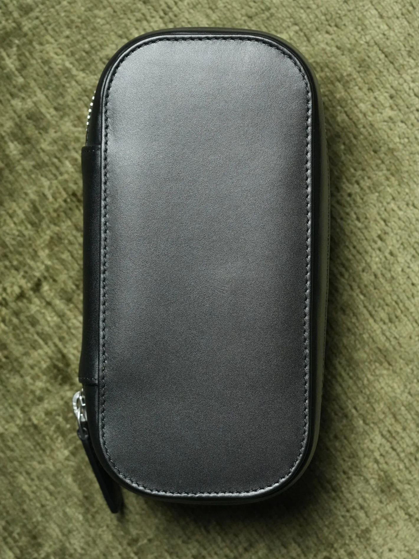 Leather Zip Pouch for Two Watches - Black - Image 7