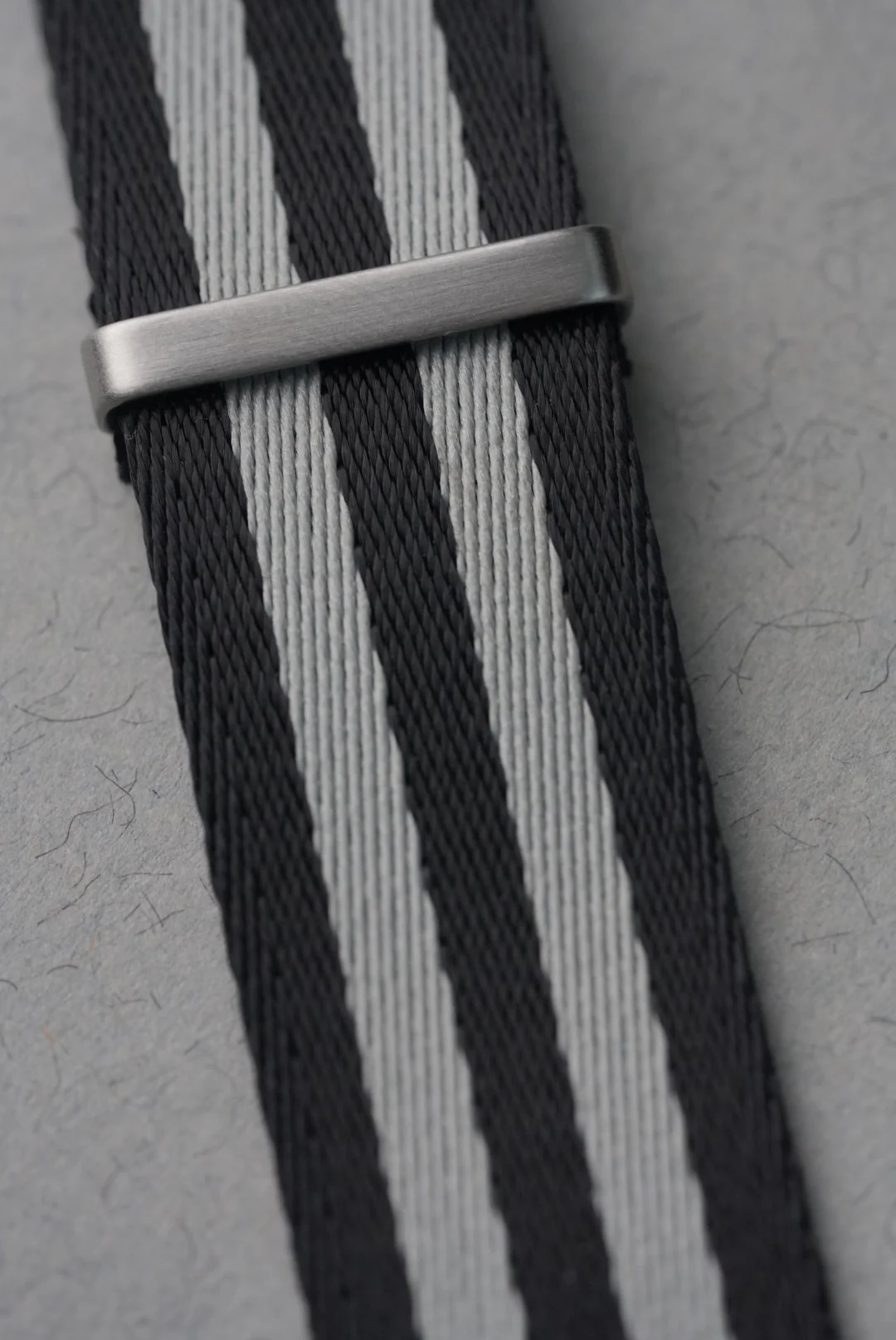 Military Fabric Strap 20mm-22mm - Black & Grey Striped - Image 8