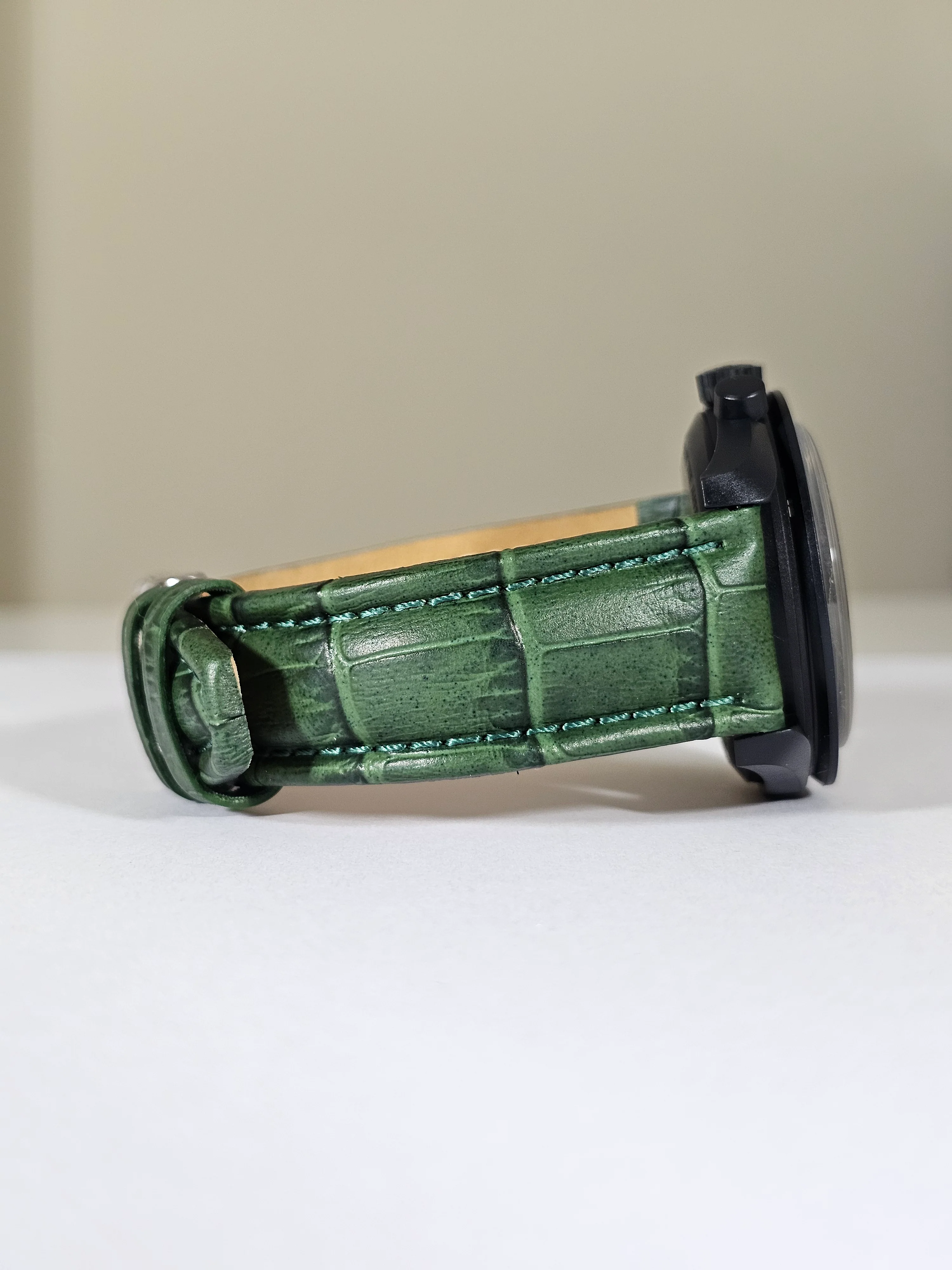 MoonSwatch Embossed Leather Strap — Racing Green - Image 3