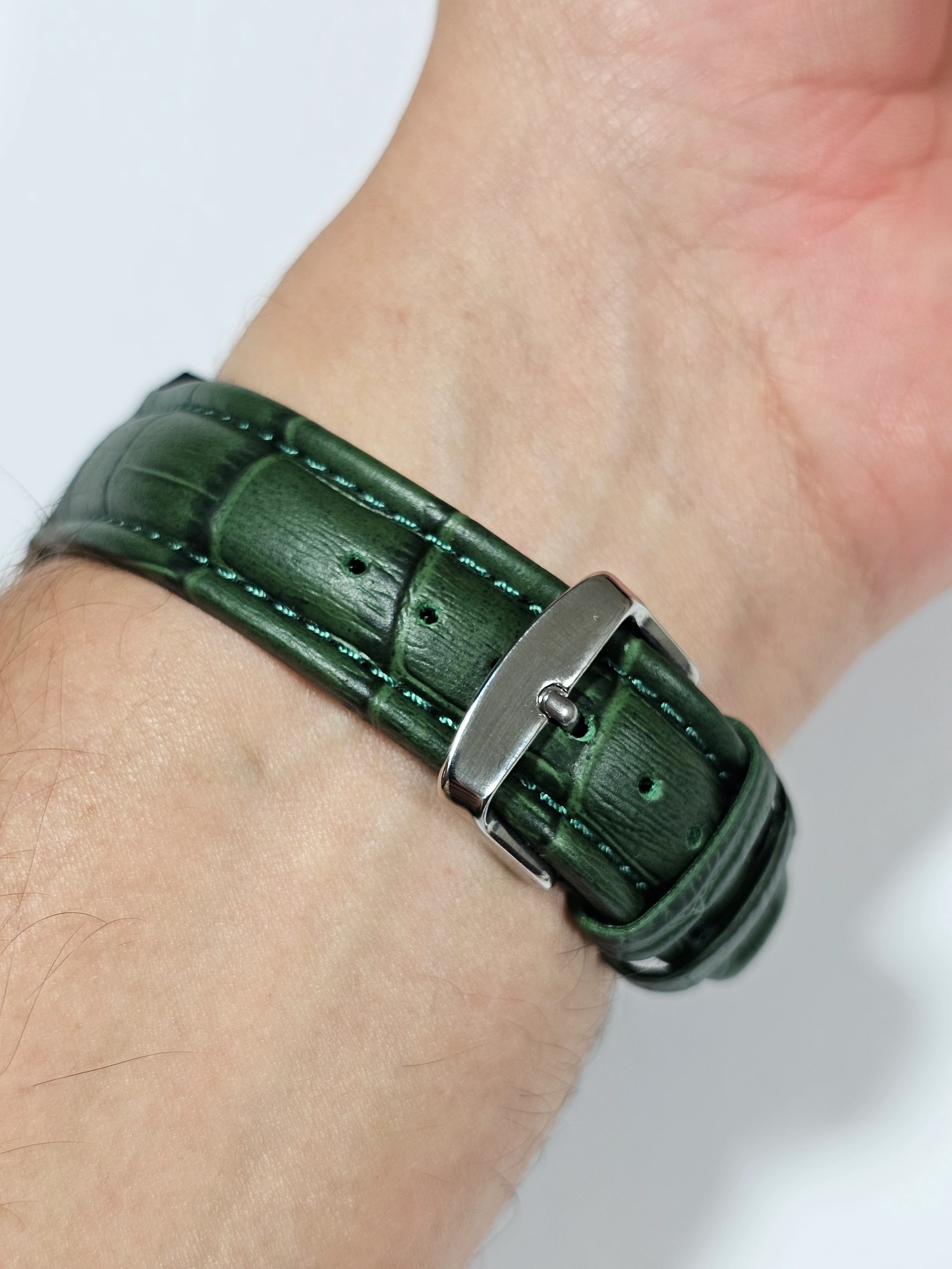 MoonSwatch Embossed Leather Strap — Racing Green - Image 5
