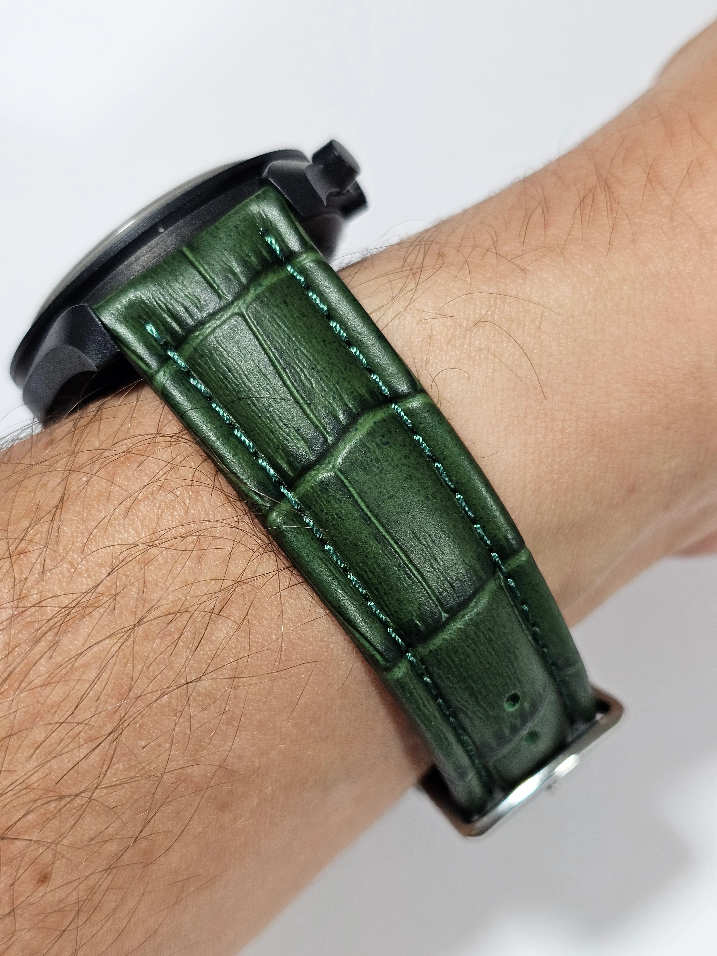 MoonSwatch Embossed Leather Strap — Racing Green - Image 6