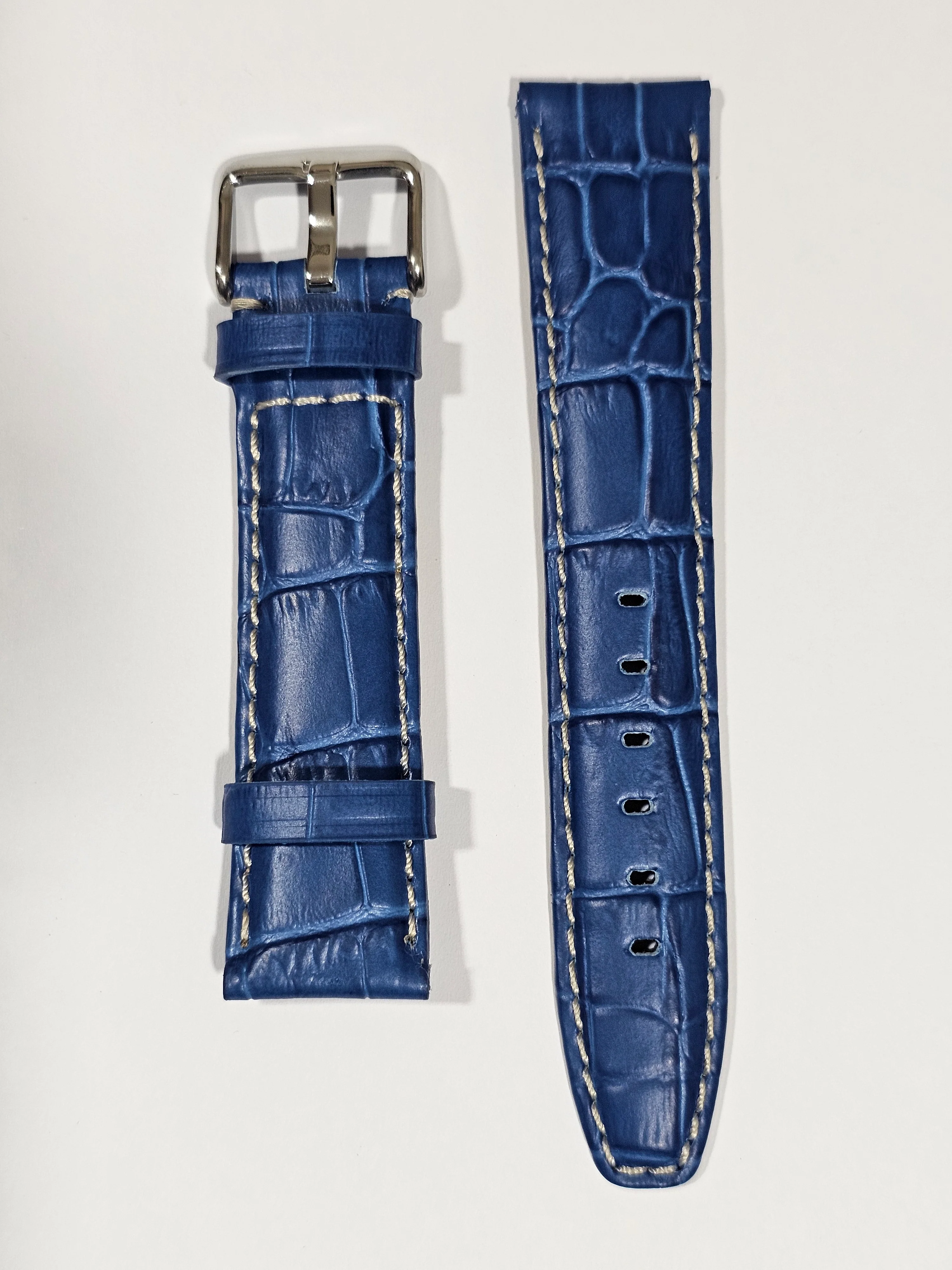 MoonSwatch Neptune Embossed Leather Strap — Royal Blue - Image 4