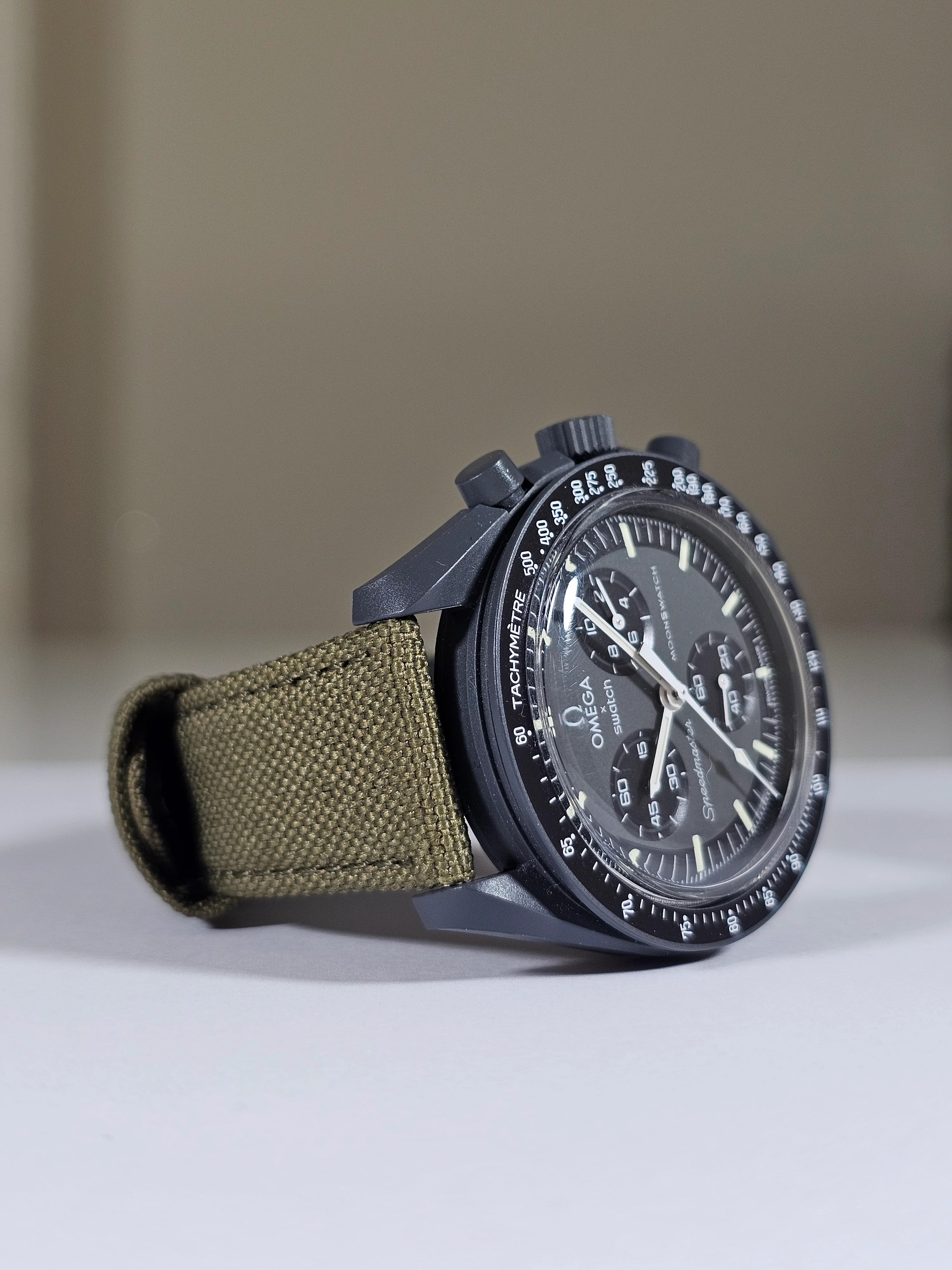 MoonSwatch Mercury Canvas Strap — Khaki - Image 9