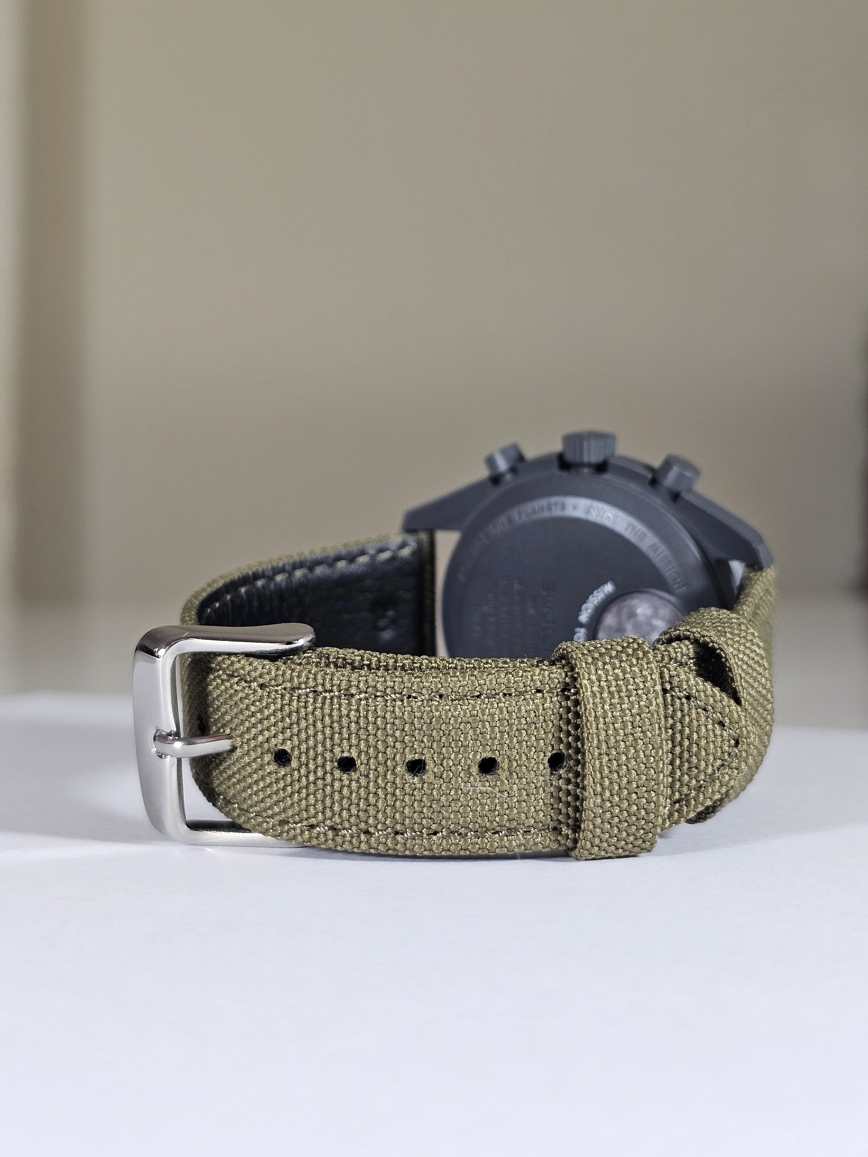 MoonSwatch Mercury Canvas Strap — Khaki - Image 8