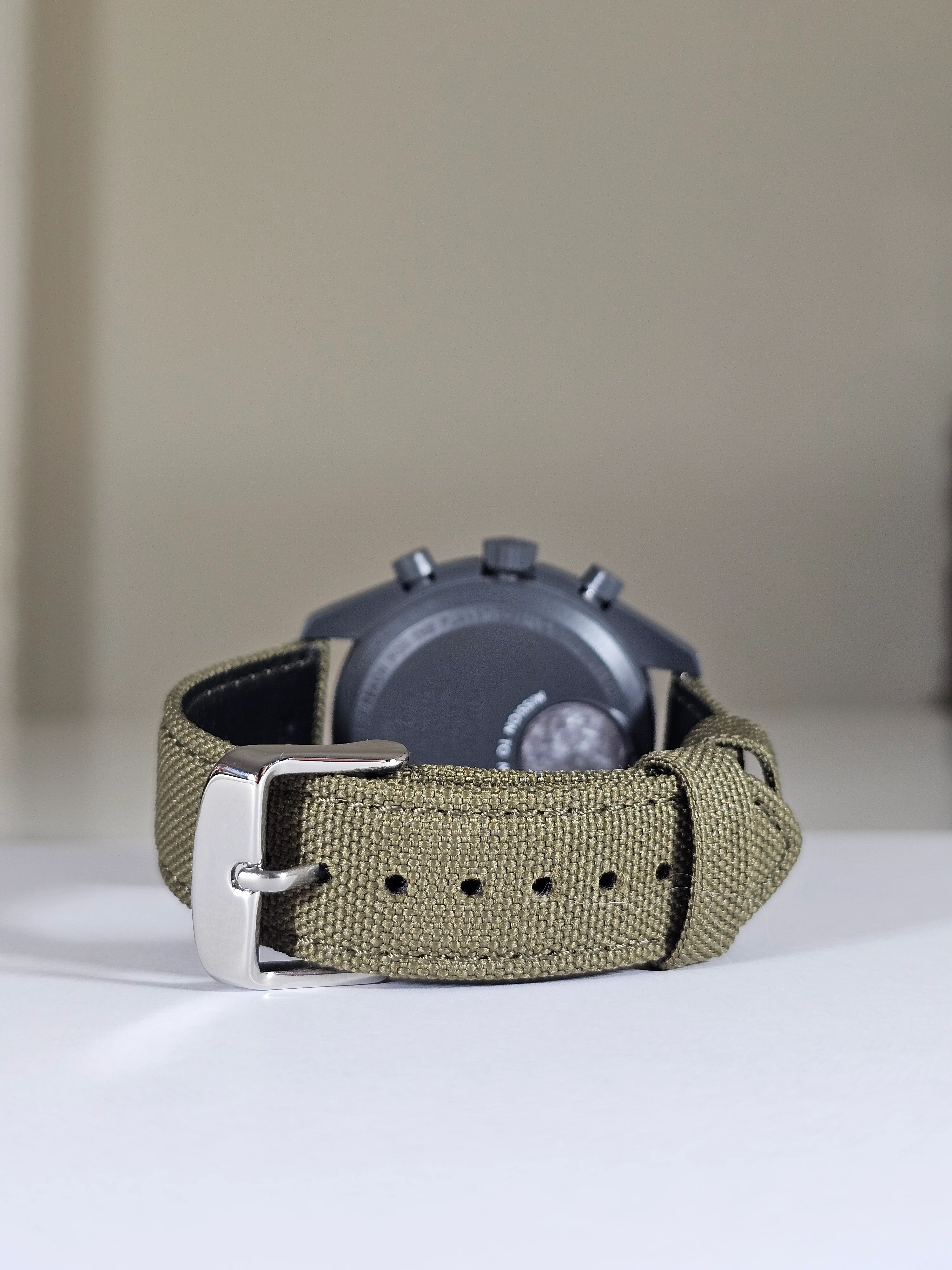 MoonSwatch Mercury Canvas Strap — Khaki - Image 4