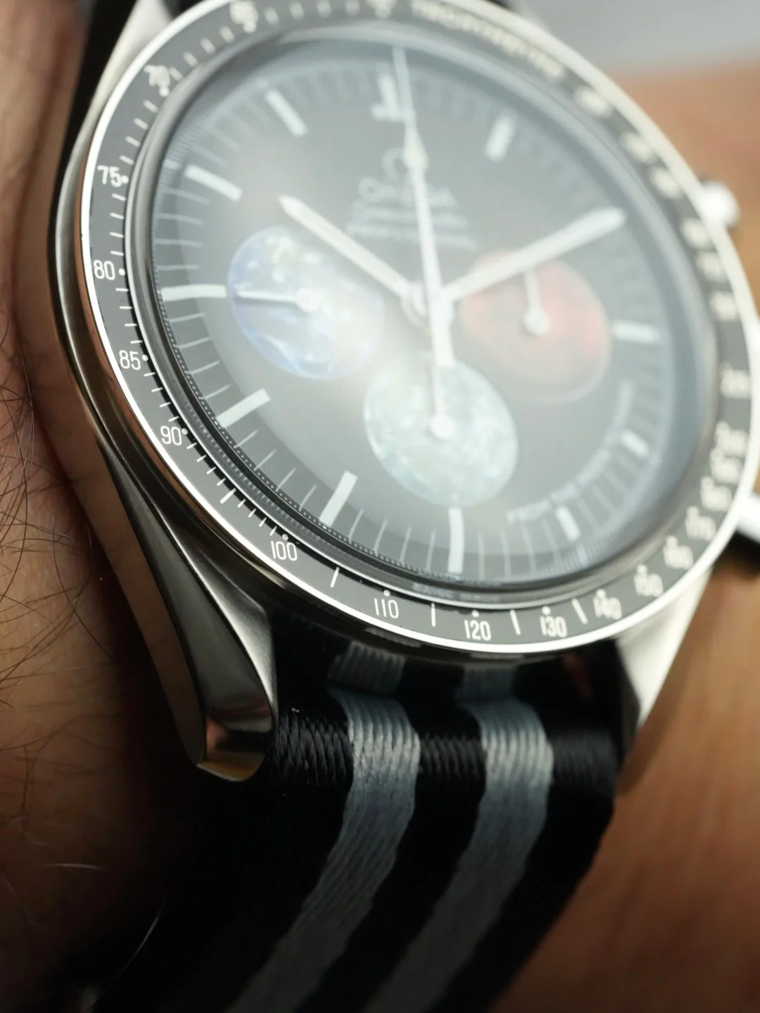 Military Fabric Strap 20mm-22mm - Black & Grey Striped - Image 7