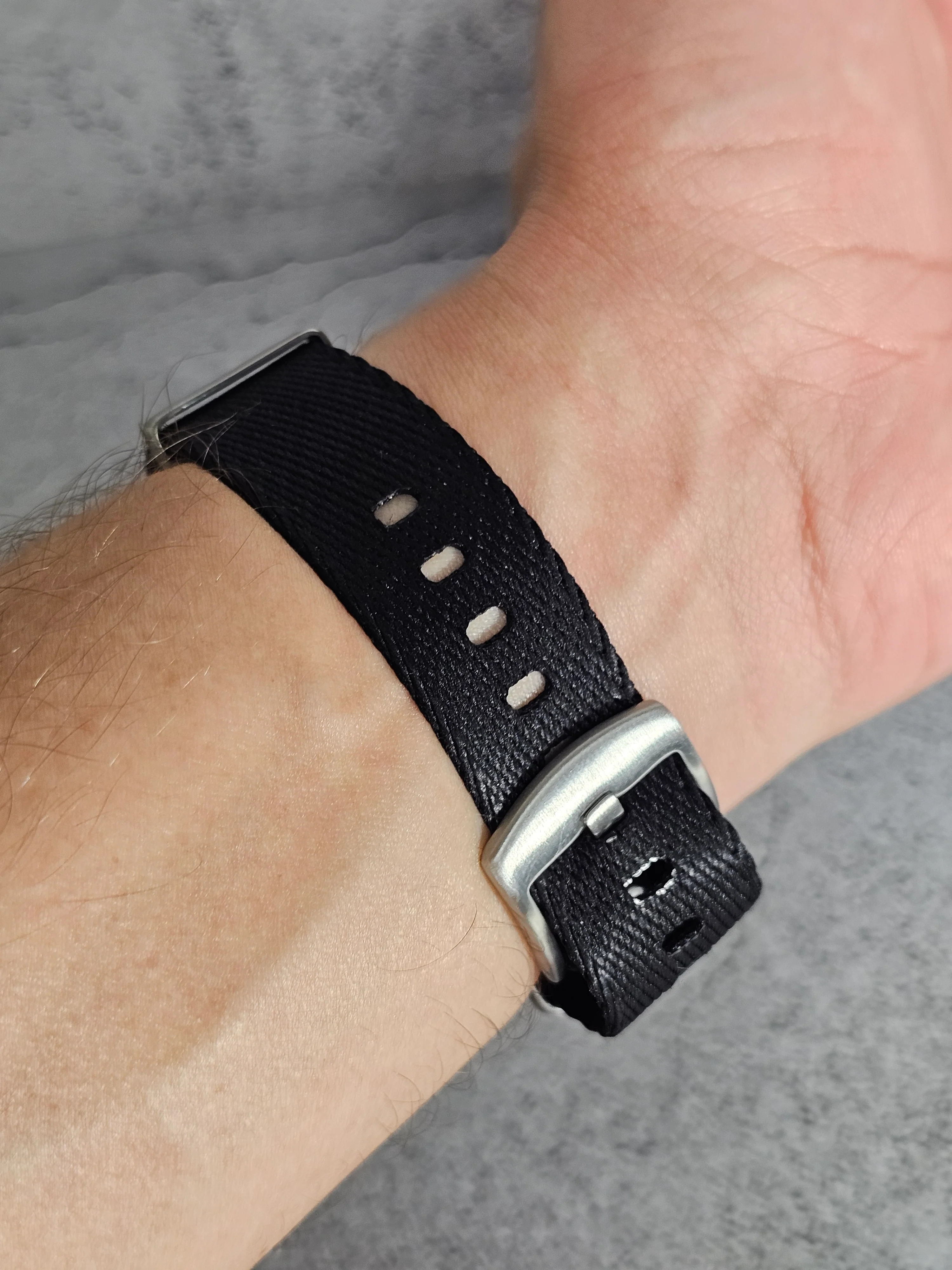 MoonSwatch Snoopy Military Fabric Strap – Black - Image 7