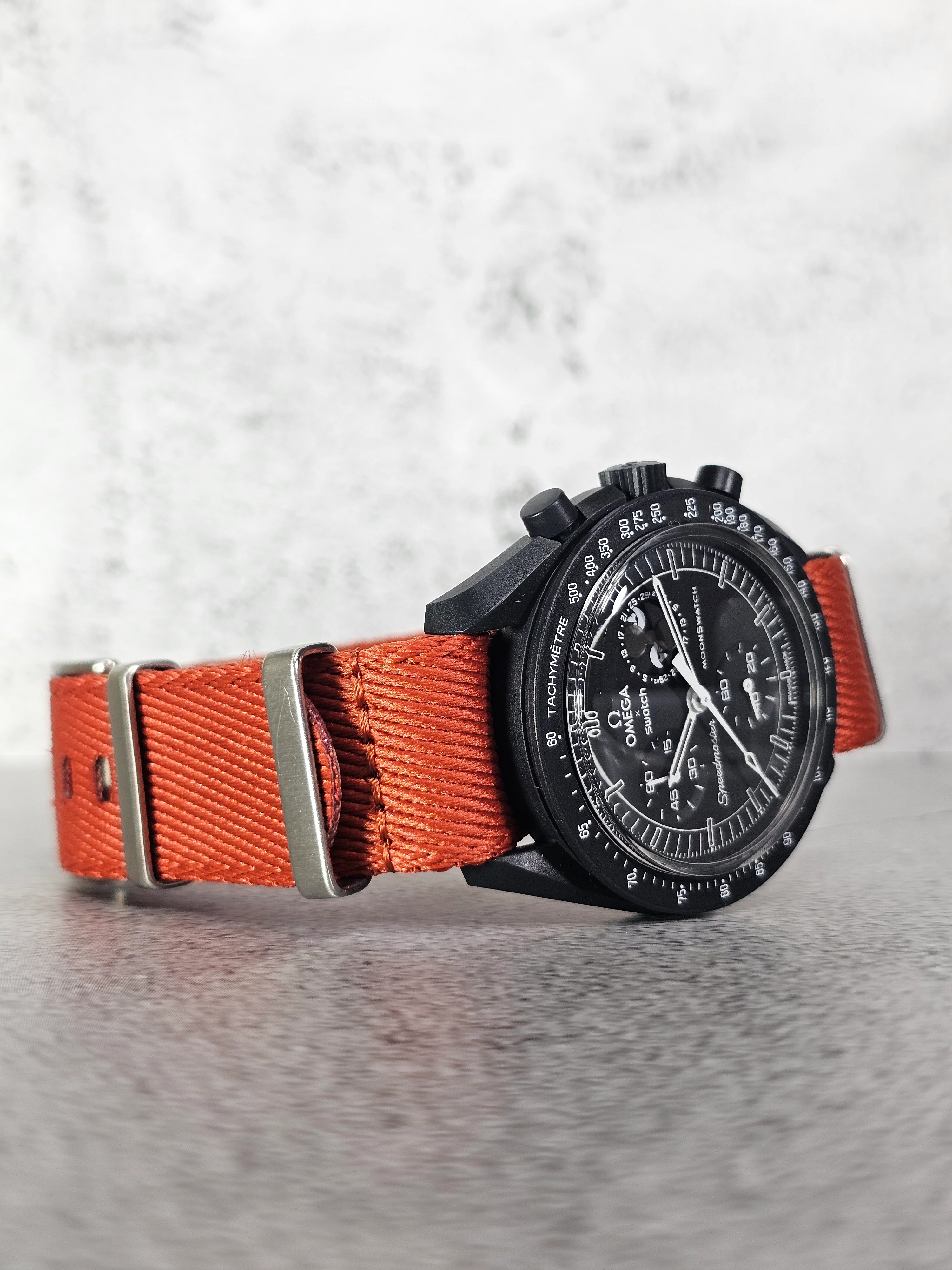 Military Fabric Strap for Omega x Swatch MoonSwatch – Mission to the MoonPhase – Copper - Image 3