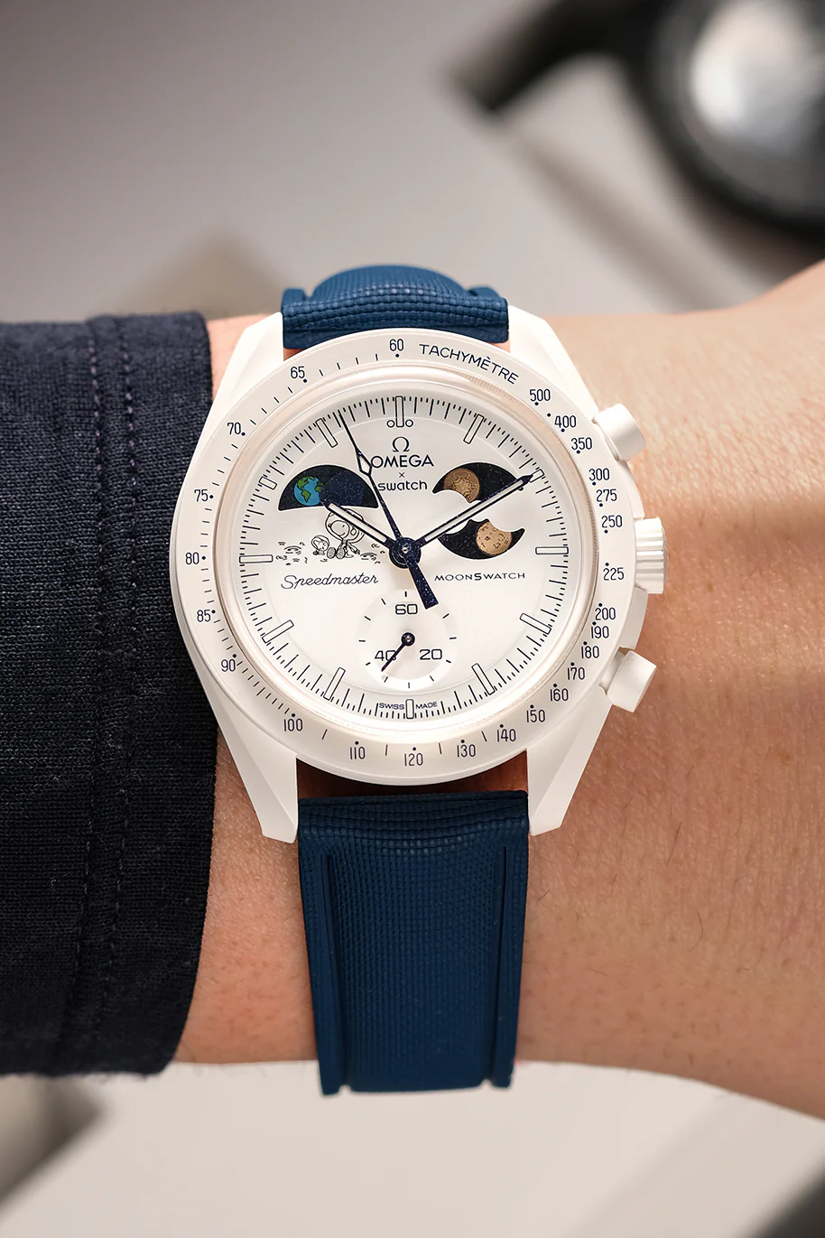 MoonSwatch Sailcloth Deployant Strap — FKM Rubber