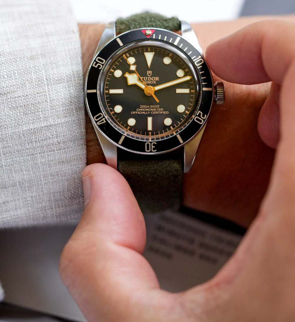 Tudor Black Bay Suede Leather Strap Replacement - Image 4