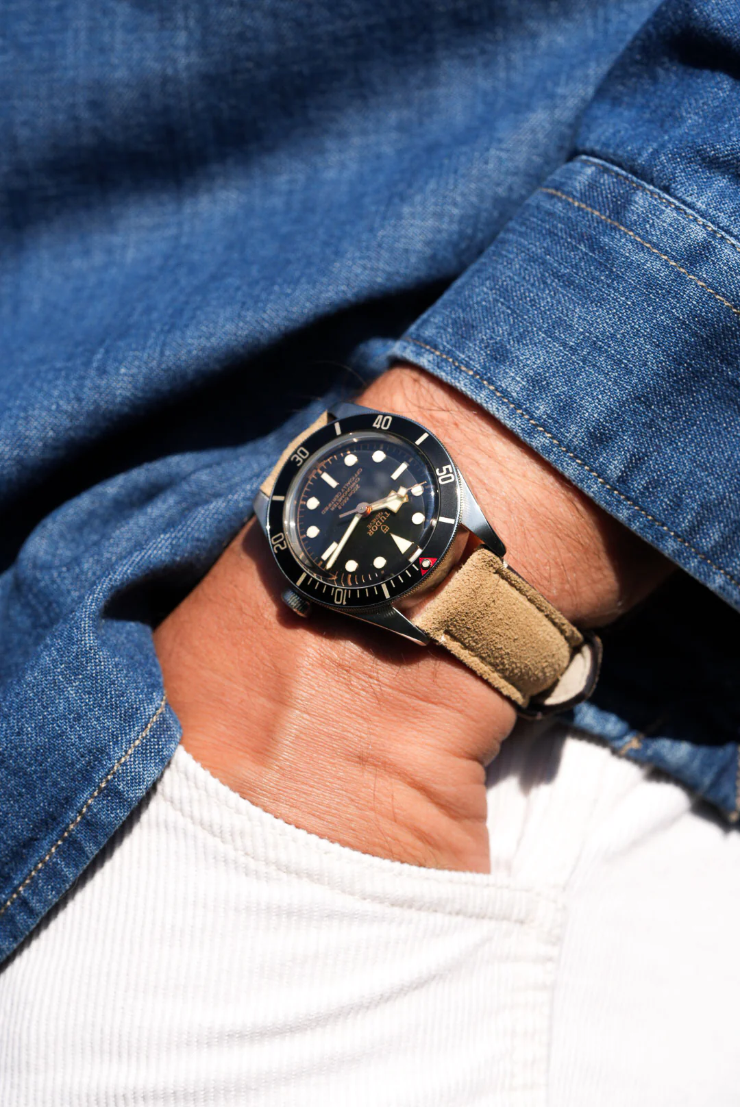 Tudor Black Bay Suede Leather Strap Replacement - Image 8