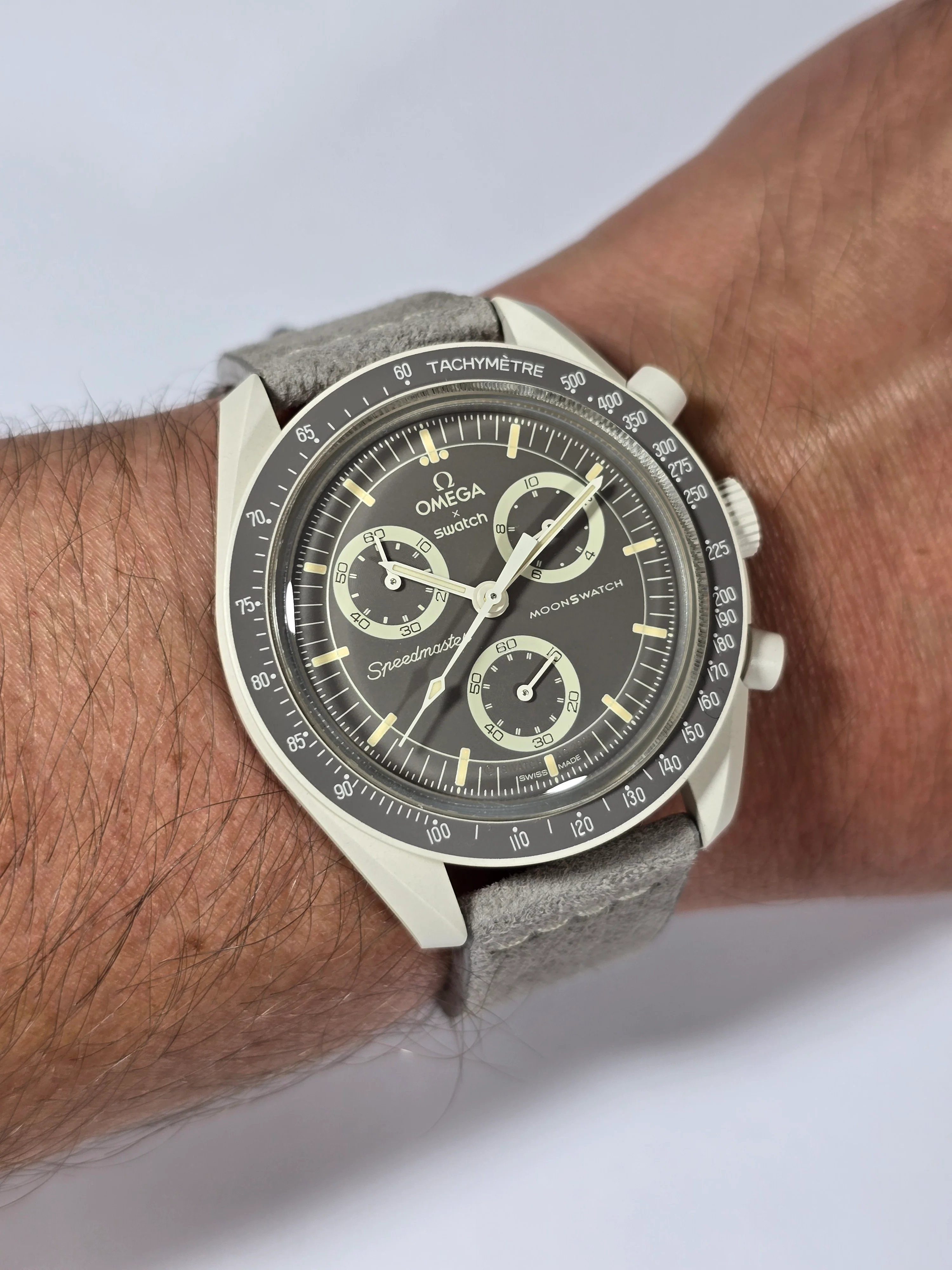 MoonSwatch Desert Suede Strap — Ash - Image 4