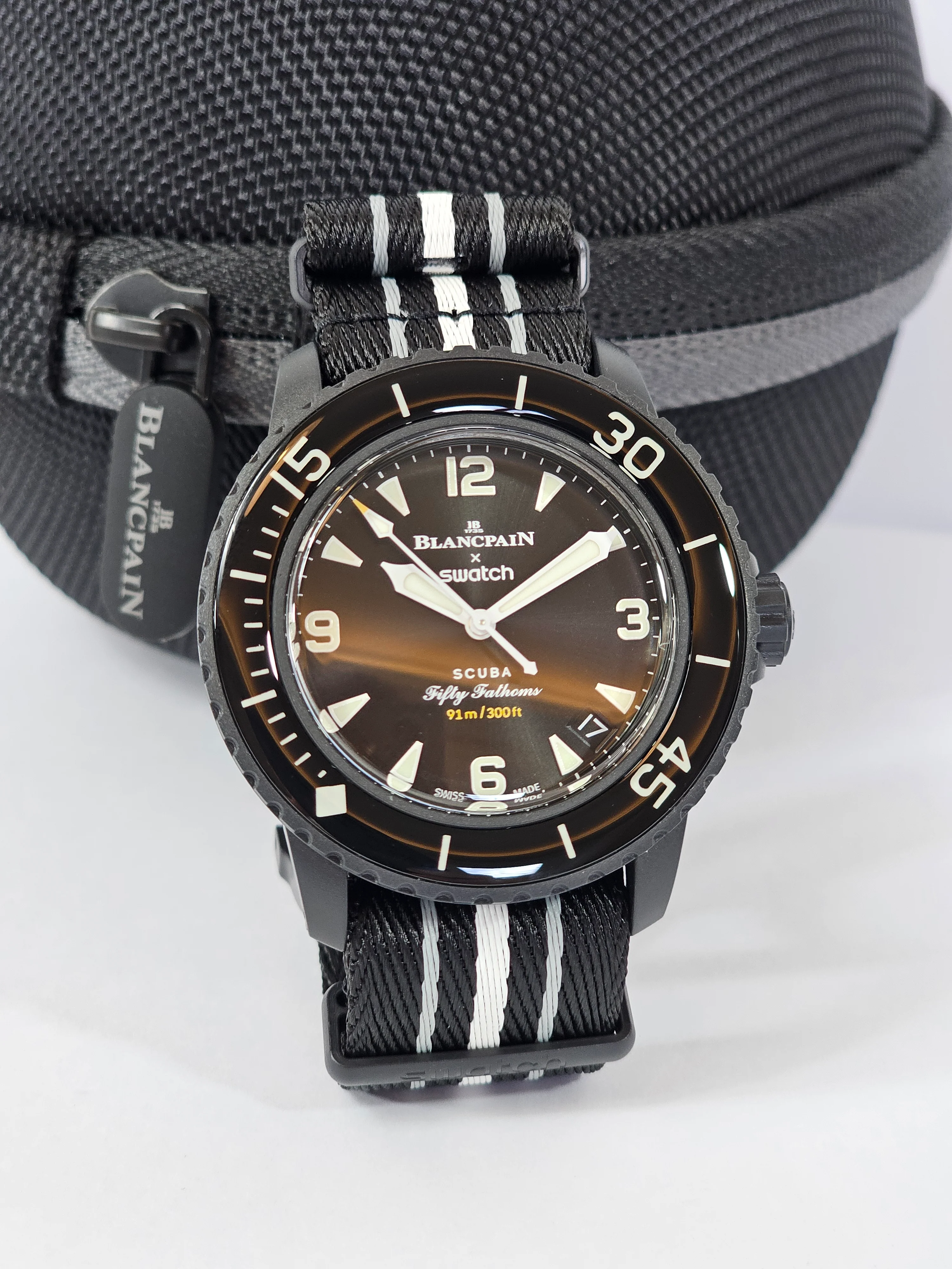 Blancpain X Swatch Fifty Fathoms Scuba Collection: Ocean of Storms SO35B400 - Image 6